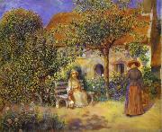 Pierre-Auguste Renoir Photo of painting Garden Scene in Britanny. France oil painting artist